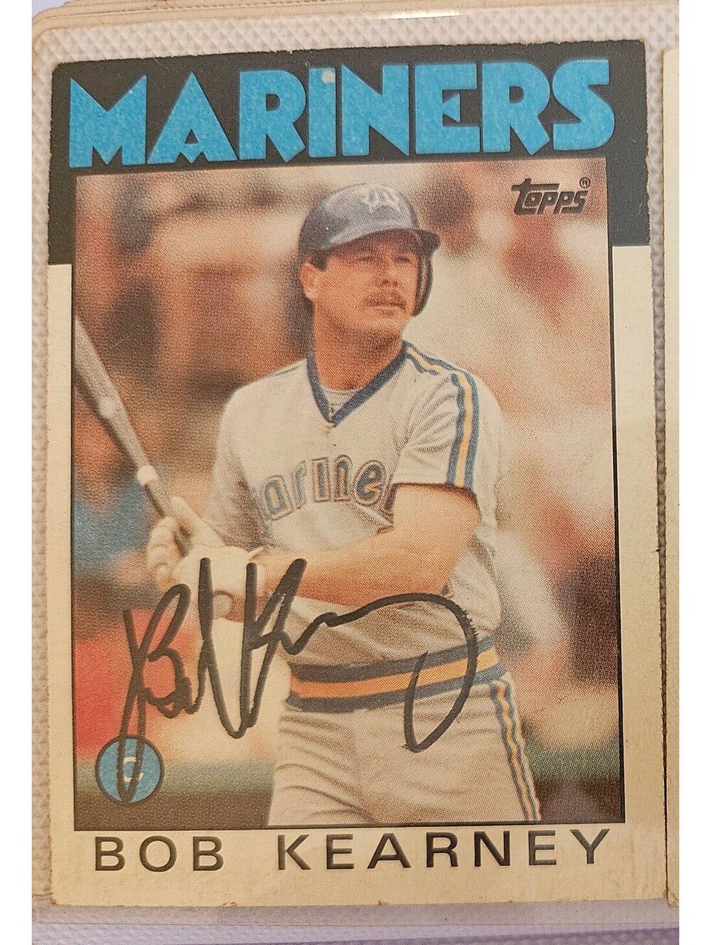 Bob Kearney Autographed 1986 Topps Seattle Mariners